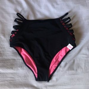 VS PINK high waisted bikini bottoms
